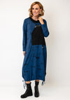My Soul High Rounded Neckline Dress, Blue Multi