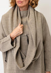 My Soul Checked Print Loop Scarf, Beige