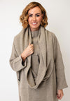 My Soul Checked Print Loop Scarf, Beige