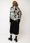 My Soul Reversible Face Print Shawl, Grey Multi