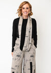 My Soul Graphic Abstract Print Loop Scarf, Beige