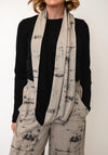 My Soul Graphic Abstract Print Loop Scarf, Beige