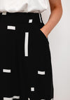 My Soul Contrast Print Relaxed Cuff Trousers, Black & White