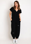 My Soul Side Zip Textured Top, Black