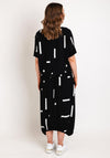 My Soul Contrast Print V-Neck Top, Black & White