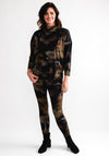 My Soul Abstract Print Cowl Neck Top, Multi