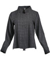 My Soul Textured Geometric Bubble Blouse, Black