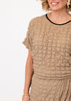 My Soul Shirred Textured Top, Sand