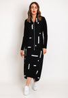 My Soul Contrast Print Material Mix Jacket, Black & White