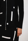My Soul Contrast Print Material Mix Jacket, Black & White