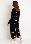 My Soul Contrast Print Material Mix Jacket, Black & White