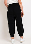 My Soul Pocket Detail Relaxed Textured Cuff Trousers, Black