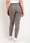 My Soul Zip Detail Slim Leg Textured Trousers, Sand