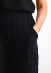 My Soul Embossed Check Trousers, Black