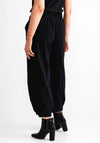 My Soul Embossed Check Trousers, Black
