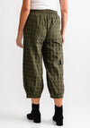 My Soul Embossed Check Trousers, Green