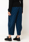 My Soul Bubble Check Cropped Trousers, Blue