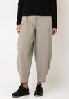 My Soul Bubble Check Cropped Trousers, Beige