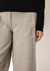 My Soul Bubble Check Cropped Trousers, Beige