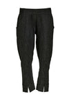 My Soul Crincle Tapered Cropped Trousers, Black