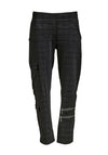 My Soul Bubble Grid Zip Slim Leg Trousers, Black