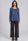 My Soul Tape Detail Printed Top, Blue