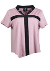 My Soul Jersey Contrast Panel Asymmetric Top, Rose Pink