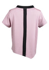 My Soul Jersey Contrast Panel Asymmetric Top, Rose Pink