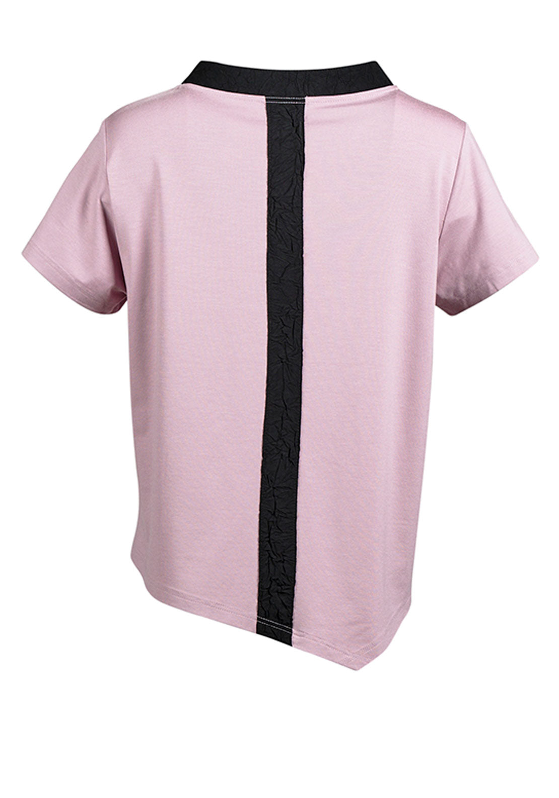 My Soul Jersey Contrast Panel Asymmetric Top, Rose Pink