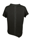 My Soul Jersey Contrast Panel Asymmetric Top, Black
