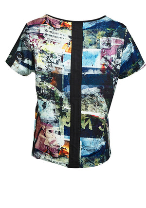 My Soul Graphic Print Zip Detail Top, Multi-Coloured