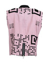 My Soul QR Code Asymmetric Zip Top, Pink
