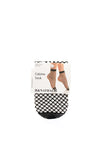 Serafina Collection One Size Fishnet Ankle Sock, Black