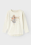 Name It Mini Girl Vix Long Sleeve Top, Jet Stream