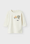 Name It Baby Boy Bimon Long Sleeve Top, Cloud Dancer