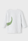 Name It Baby Boy Fasio Long Sleeve Top, Bright White