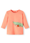 Name It Baby Boy Fasio Long Sleeve Top, Coral