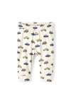 Name It Baby Boy Kush Car Print Pant, Peyote Melange