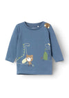 Name It Baby Boy Loris Long Sleeve Top, Bluefin