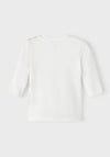 Name It Baby Boy Loris Long Sleeve Top, White Alyssum