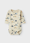 Name It Baby Boy Bassen Long Sleeve Bodysuit, Summer Sand