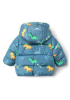 Name It Baby Boy May Dino Puffer Jacket, Bering Sea
