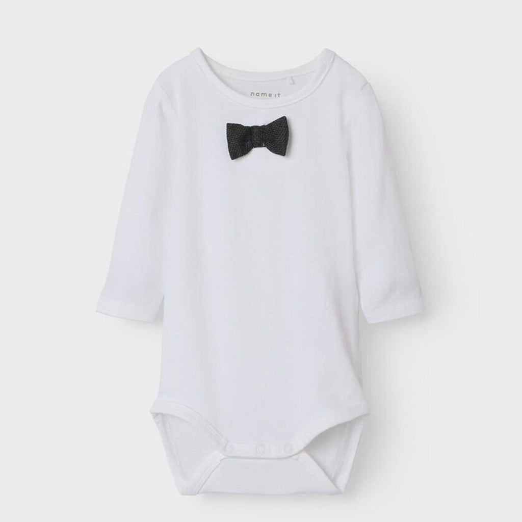 Name It Baby Boy Roxo Long Sleeve Bodysuit, Bright White McElhinneys