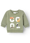 Name It Baby Boy Odan Long Sleeve Sweater, Oil Green