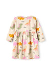 Name It Baby Girl Ninno Long Sleeve Dress, Oxford Tan