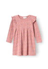 Name It Baby Girl Bellas Long Sleeve Print Dress, Ash Rose