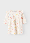 Name It Baby Girl Bellas Long Sleeve Print Dress, Jet Stream