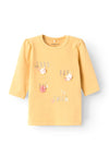 Name It Baby Girl Bloom Long Sleeve Tunic, Rattan