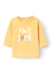Name It Baby Girl Blossom Long Sleeve Top, Rattan