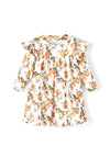 Name It Baby Girl Faline Long Sleeve Dress, Bright White